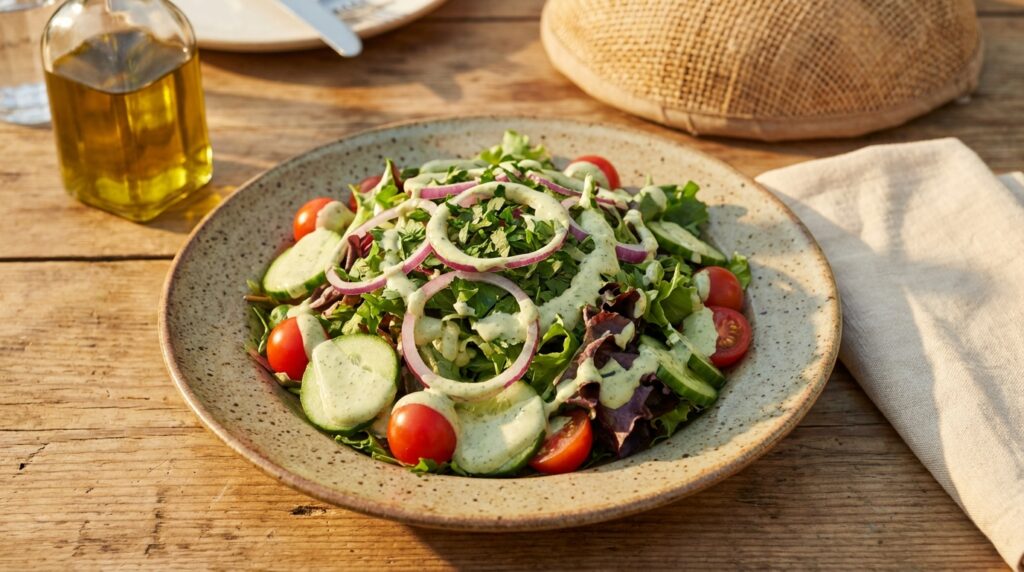 Image illustrating:Delicious Parsley Tahini Dressing Recipe