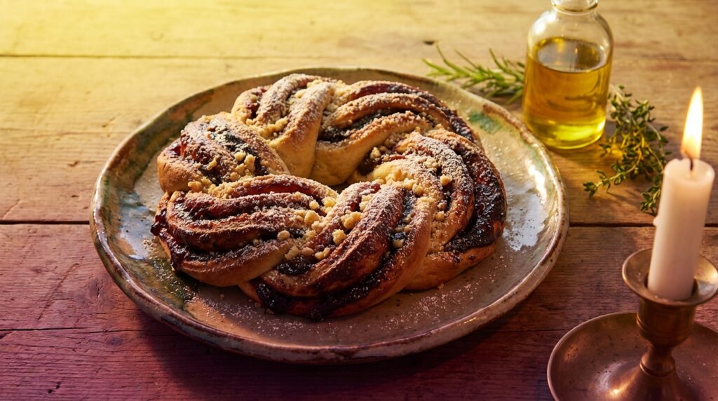 Image illustrating:Delicious Plum Jam Cake from Israel