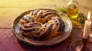 Image illustrating:Delicious Plum Jam Cake from Israel