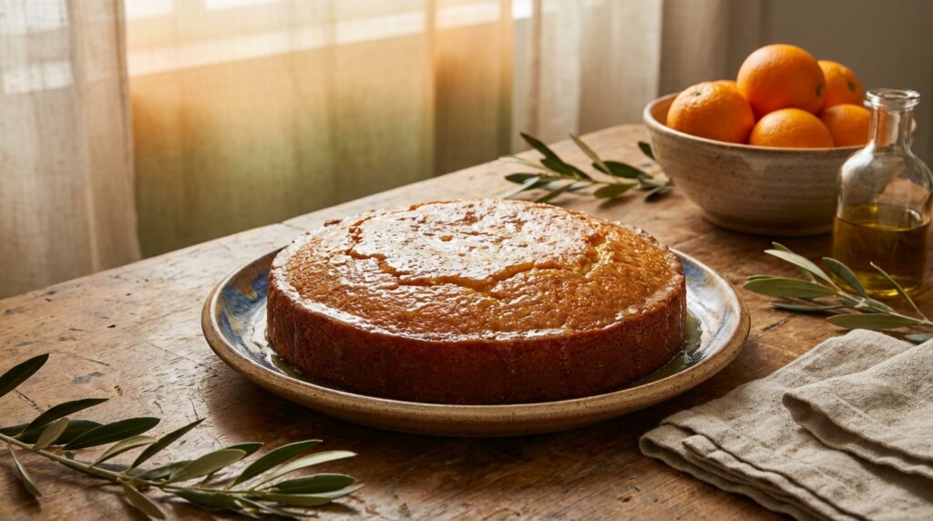 Image illustrating:Polenta Olive Oil Cake: A Sweet Israeli Delight