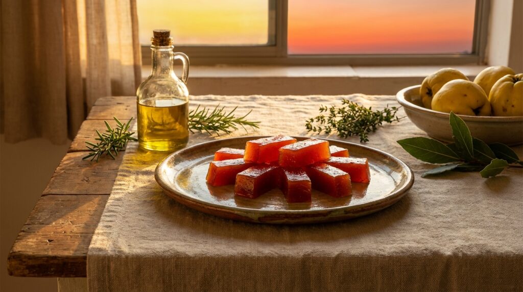 Image illustrating:Homemade Quince Candy Delight