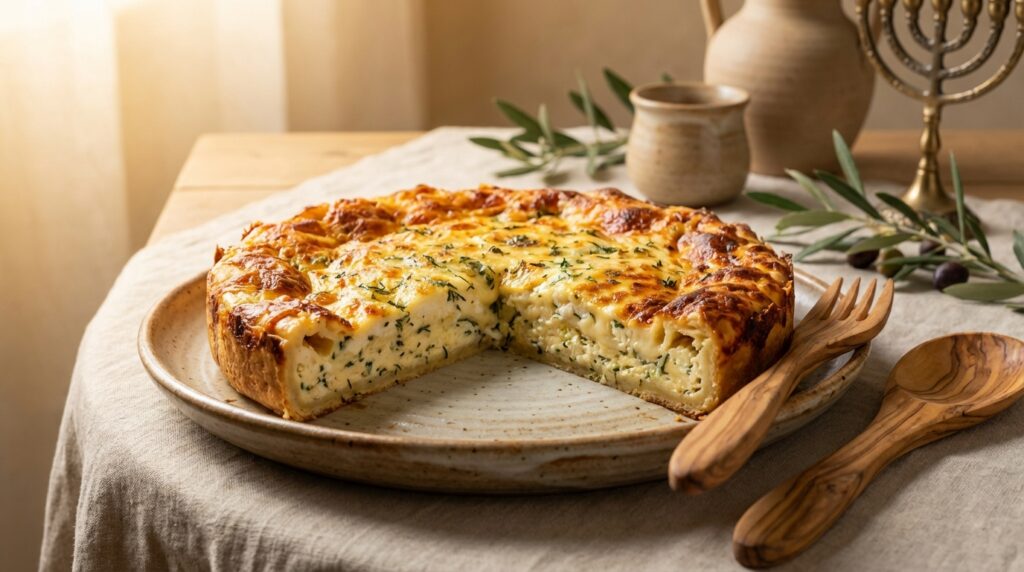 Image illustrating:Delicious Shavuot Cheese Pie