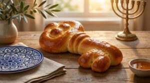 Image illustrating:Baking Shlissel Challah for Prosperity and Tradition