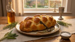 Image illustrating:Baking Shlissel Challah: A Tradition of Hope