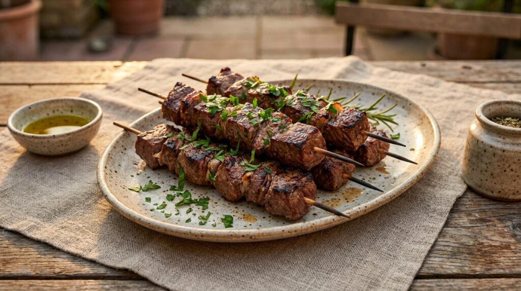 Image illustrating:Authentic Israeli Steak Shishlik