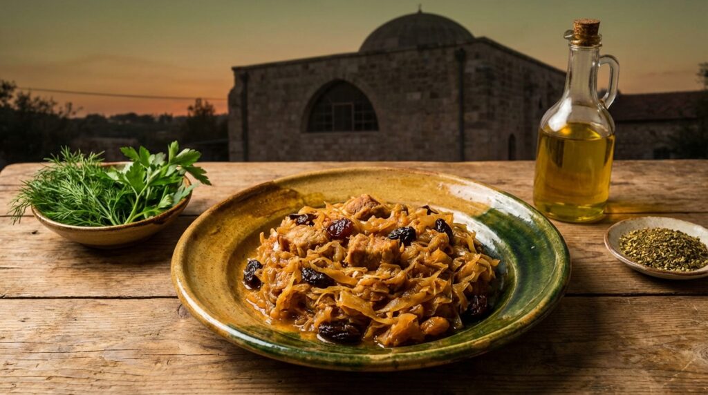 Image illustrating:Polish Sweet and Sour Cabbage Delight