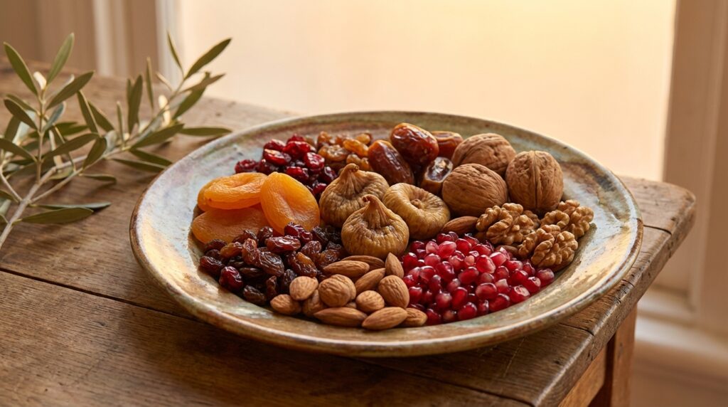 Image illustrating:Celebrate Tu Bishvat with Traditional Seder Foods