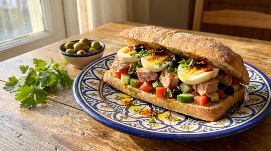 Image illustrating:Tunisian Tuna Sandwich Delight