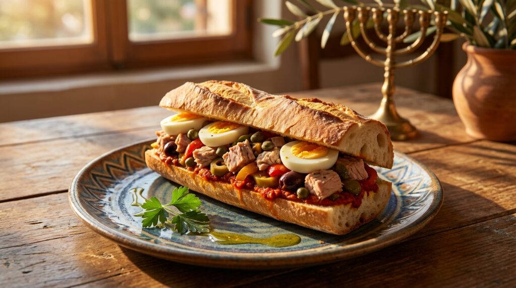Image illustrating:Tunisian Tuna Sandwich: A Taste of Israel