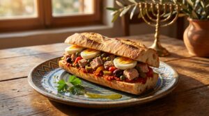 Image illustrating:Tunisian Tuna Sandwich: A Taste of Israel