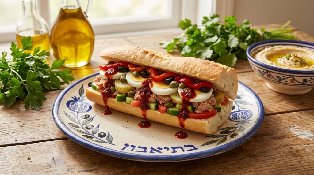 Image illustrating:Tunisian Tuna Sandwich: A Taste of Tradition