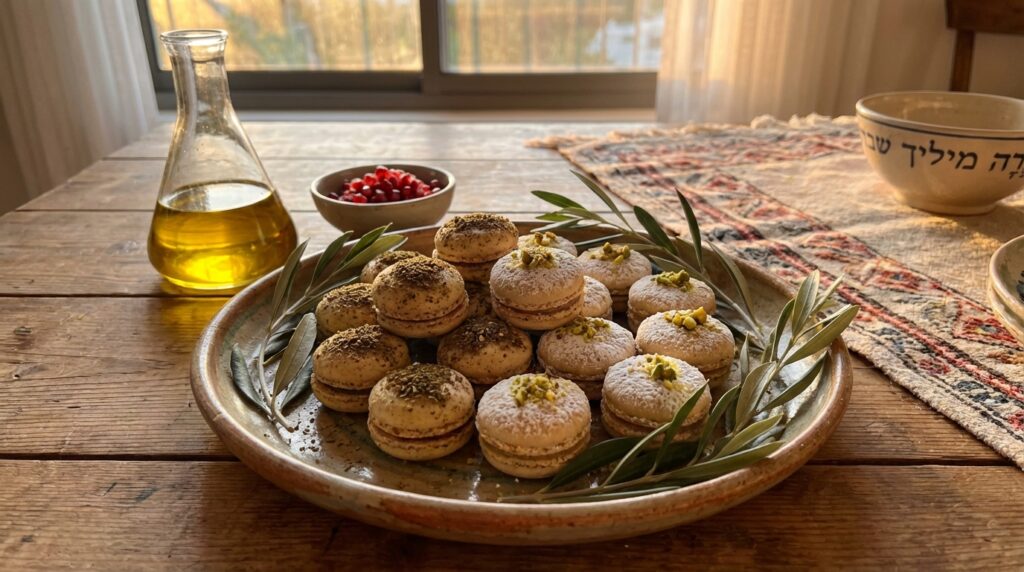 Image illustrating:Delicious Vegan Macaroons with an Israeli Twist