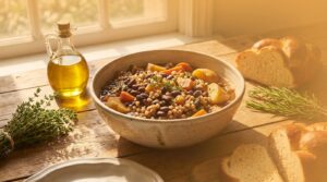 Image illustrating:Heartwarming Vegetarian Cholent for Family Gatherings