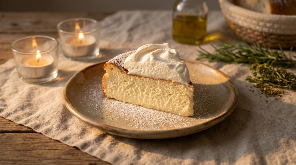 Image illustrating:Light and Fluffy Israeli Cheesecake to Share with Loved Ones