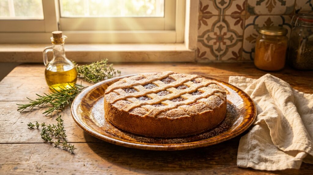 Image illustrating:A Cozy Plum Jam Cake from Israeli Home Kitchens
