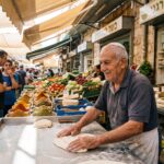A variety of kosher products displayed on a wooden table