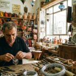Israeli market with local products
