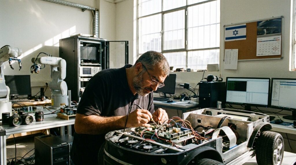 Middle-Eastern engineer develops autonomous driving technology in Israeli lab.