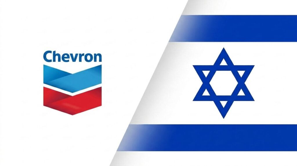 Chevron pattern integrated with the design of the Israeli flag.