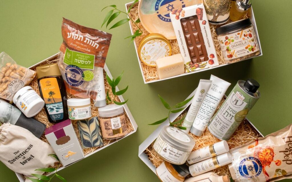 Traditional Shavuot decorations with flowers and greenery