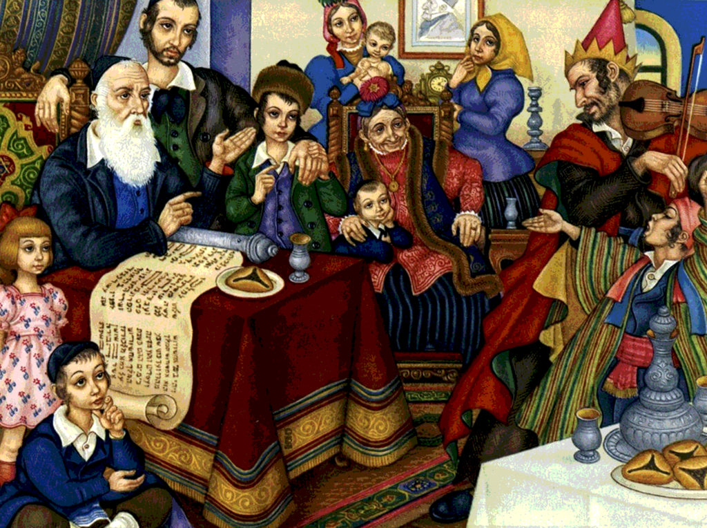 Traditional Purim pastries on a festive table