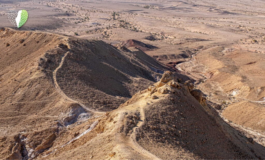 Ancient caravan route in the Negev desert