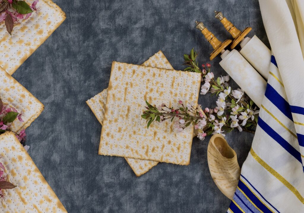Family gathering around the Seder table