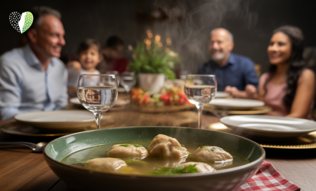 Family cleaning home in preparation for Passover