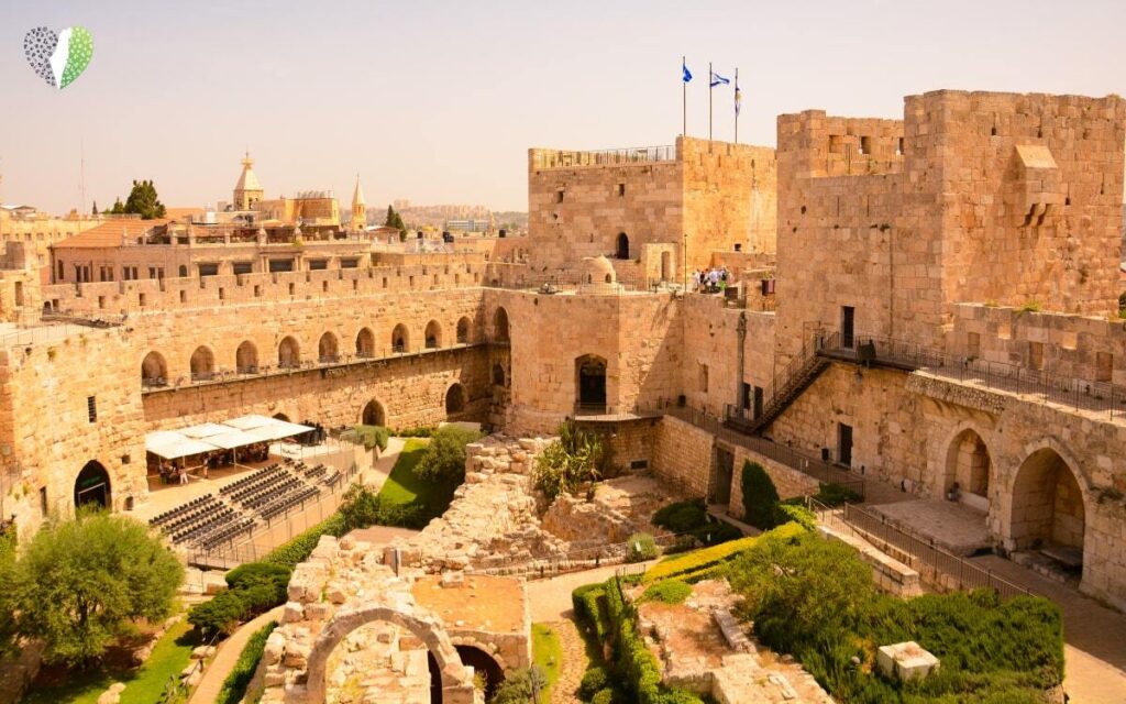 Panoramic view of Jerusalem's Old City at sunset