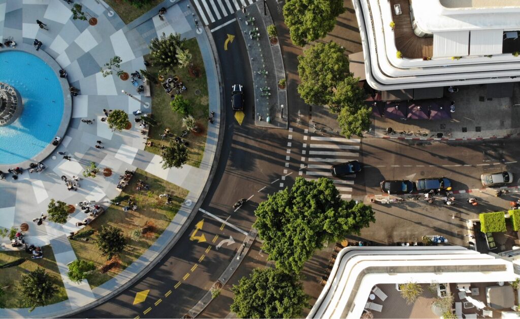 Bauhaus architecture in Tel Aviv city center