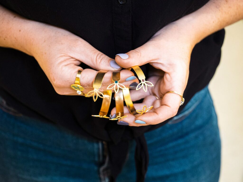 Hadas Koka sketching new jewelry designs