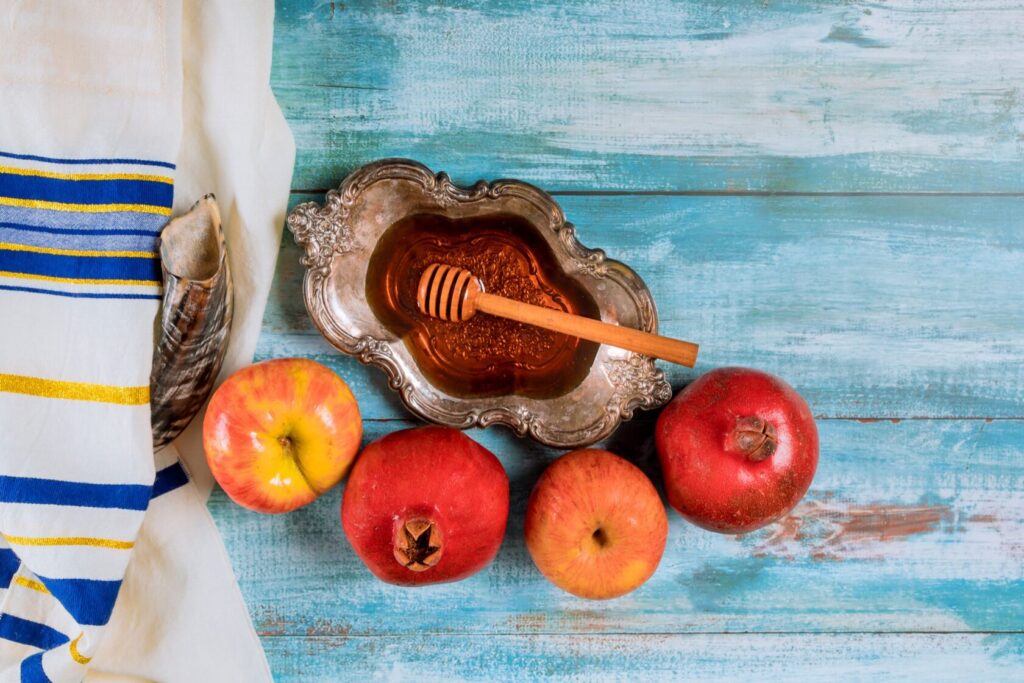 Traditional round challah bread symbolizing the cycle of the year