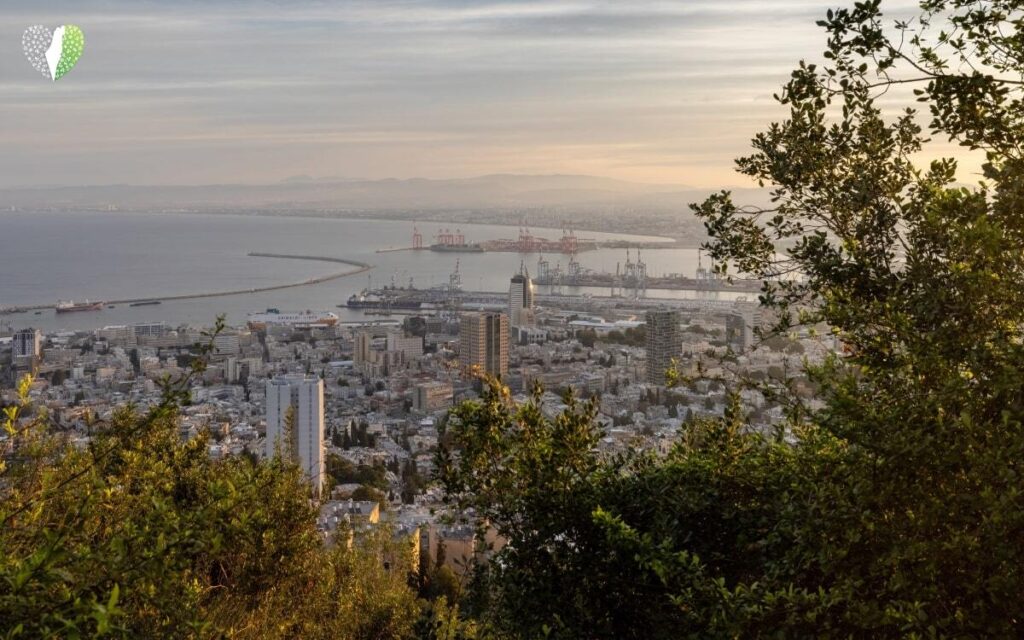 A panoramic view of Mount Carmel's lush landscape