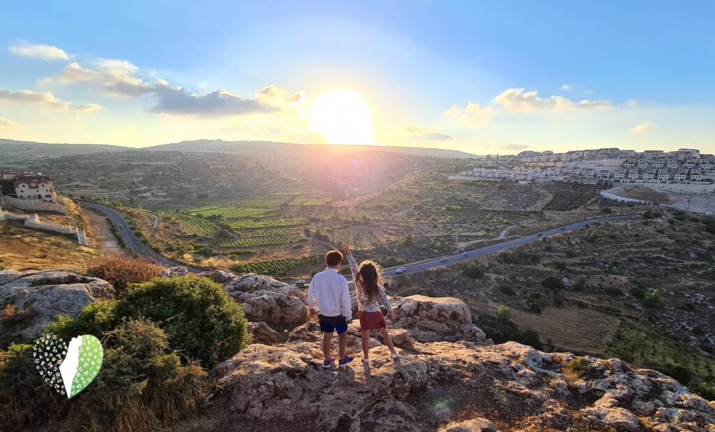 A panoramic view of Gush Etzion's rolling hills and historic sites