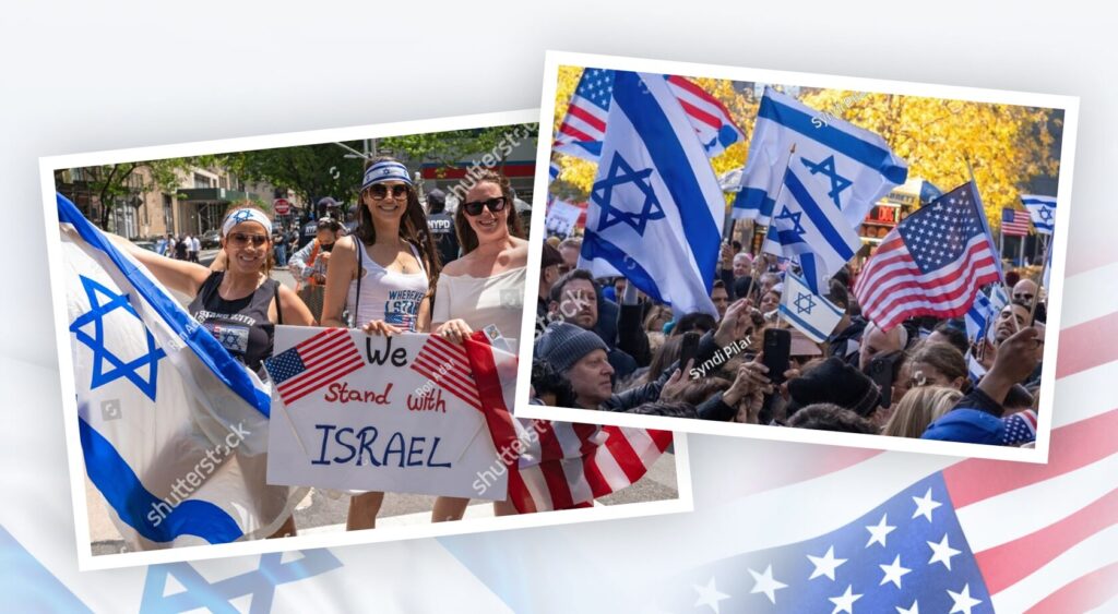 Leaders of USA and Israel shaking hands at a summit