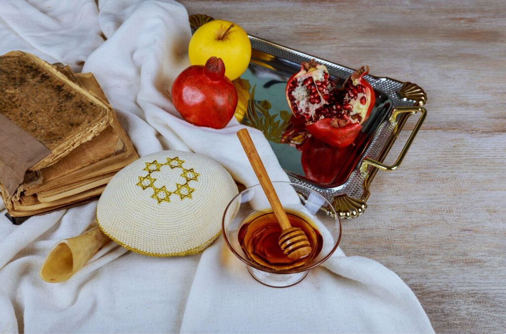 Pomegranate seeds symbolizing abundance and prosperity