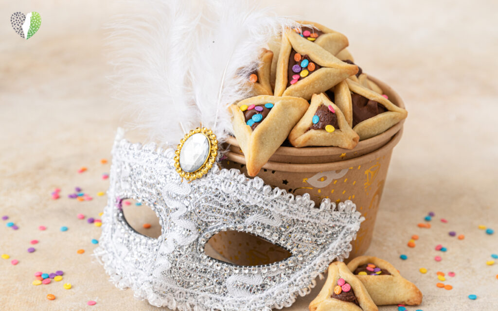 Triangular cookies symbolizing Purim's historical victory