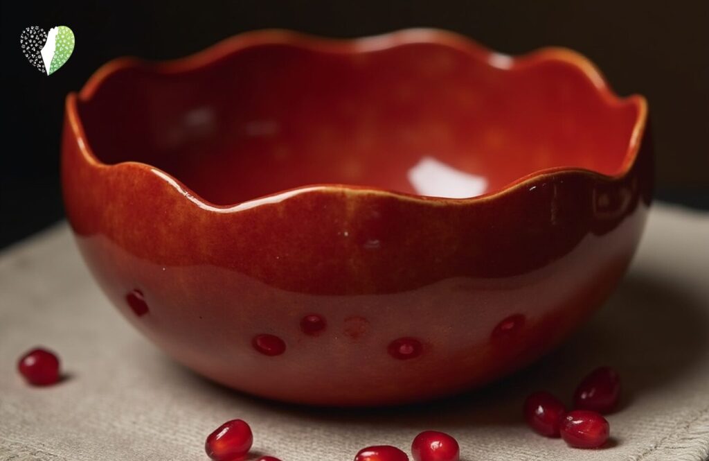Pomegranate pattern on a ceramic bowl