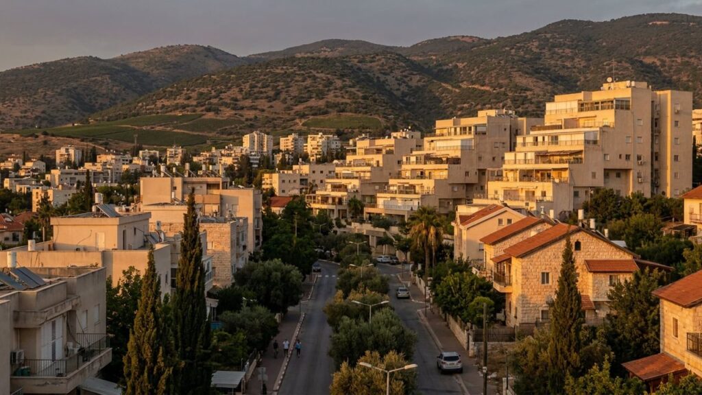 View of Kiryat Shmona in Israel
