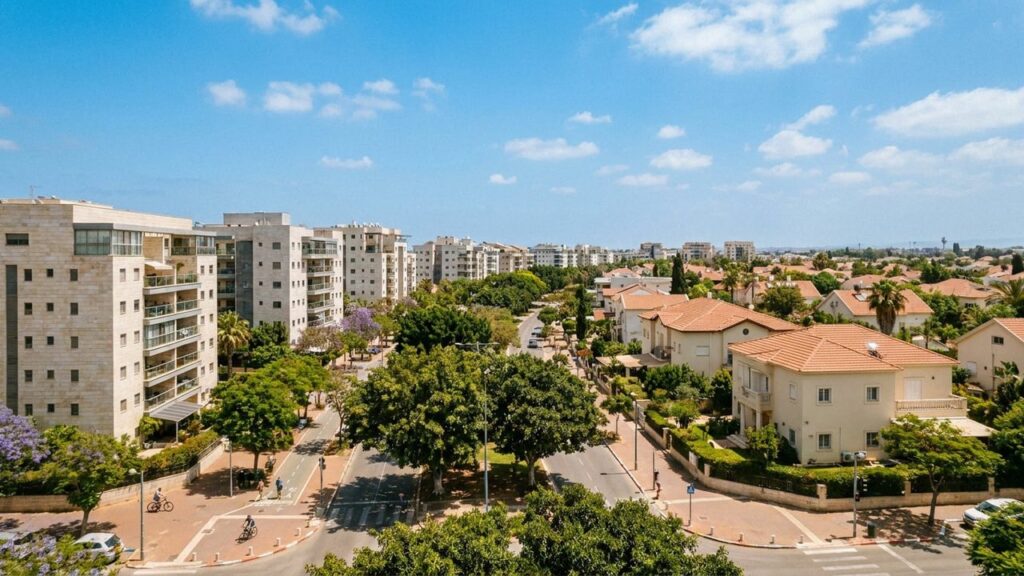 View of Ra'anana in Israel