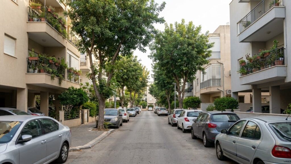 View of Ramat HaSharon in Israel