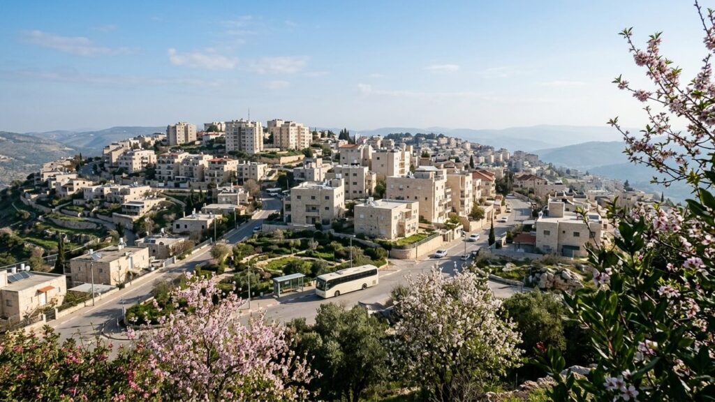 View of Tsfat in Israel