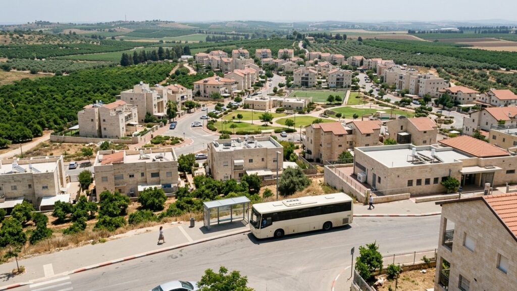 View of Yad Binyamin in Israel
