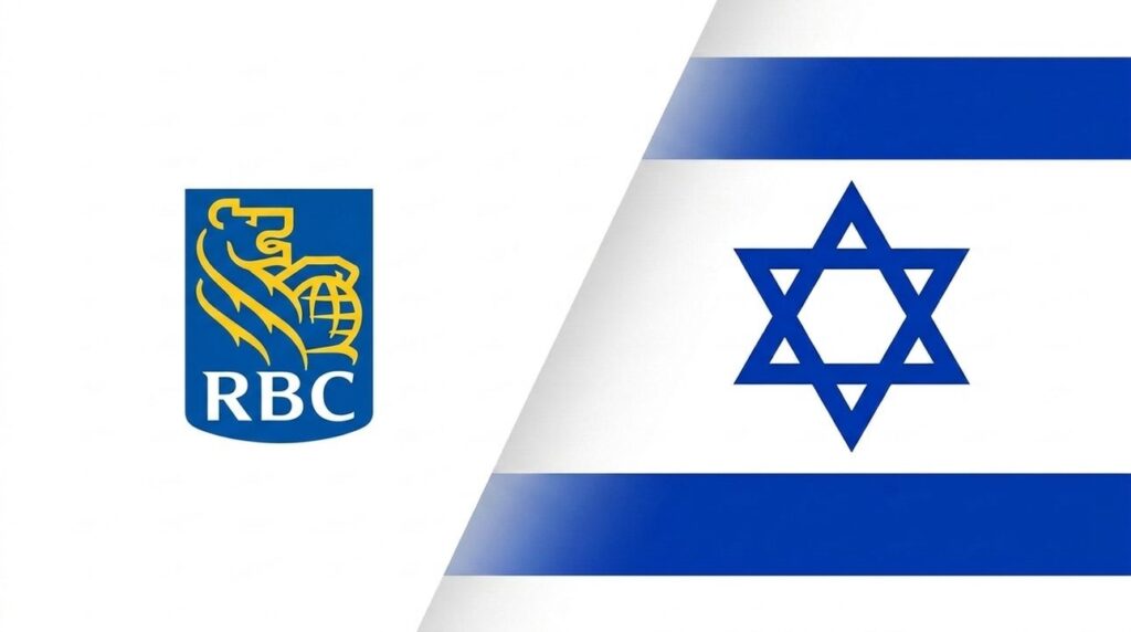 Royal Bank of Canada logo next to Israeli flag layout.
